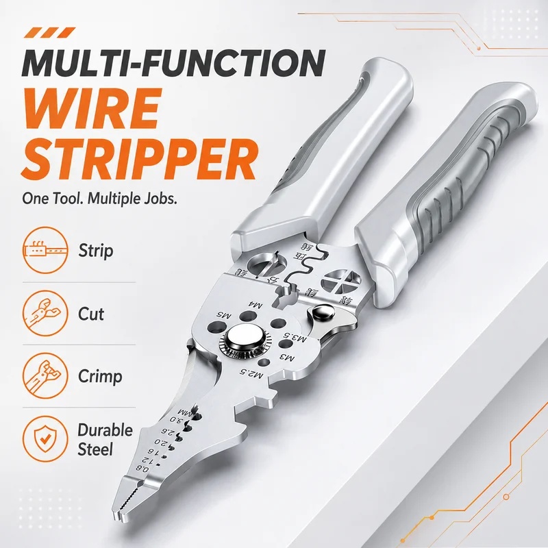 Heavy Duty Industrial Wire Str - Automatic Wire Stripper Cutter 评论和价格