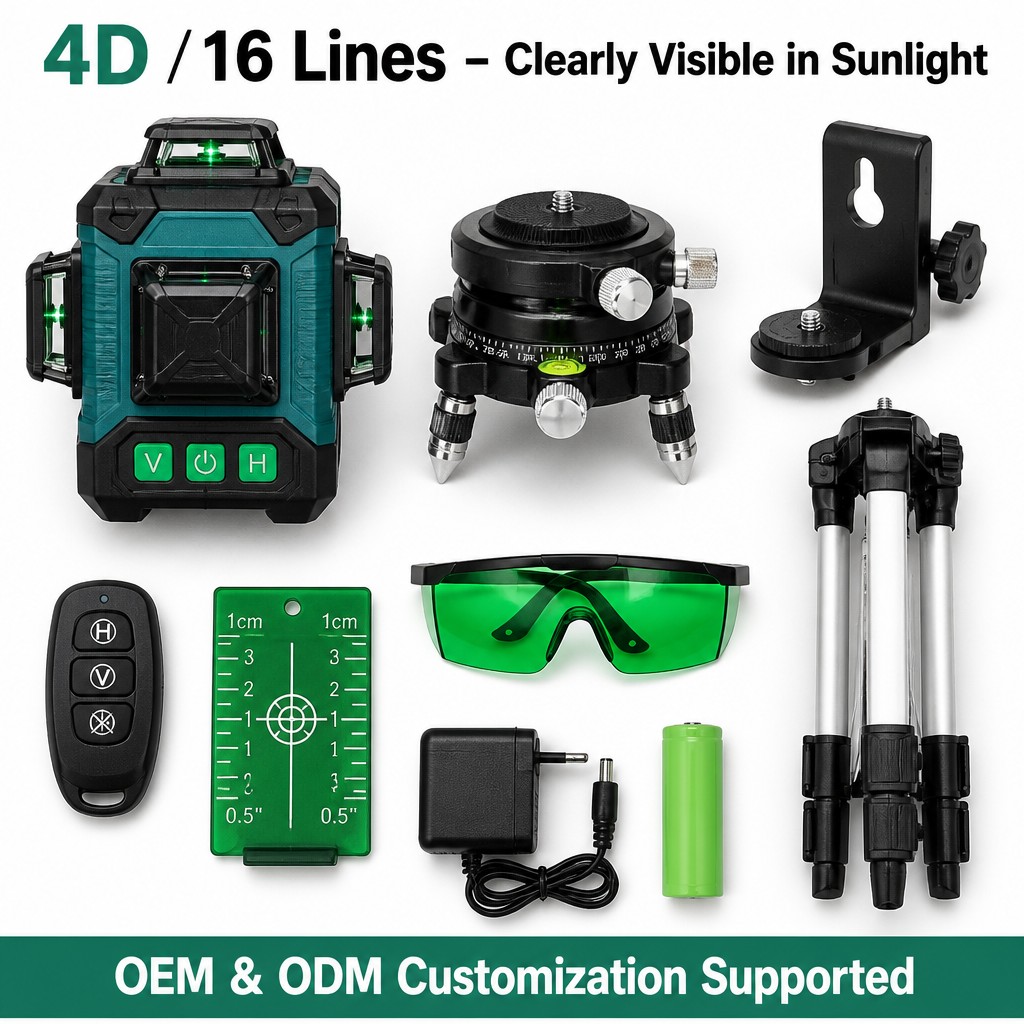 4D 16-Line Green Laser Level,  - Laser Level 16 Lines 4D Green 评论和价格
