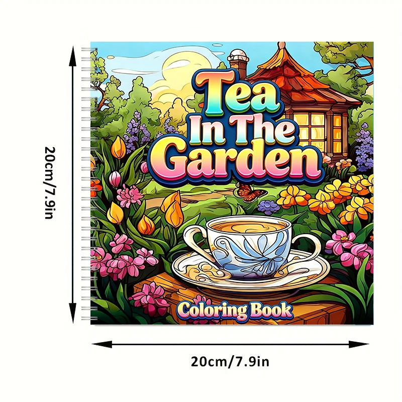 Tea In The Gardens Coloring Bo - Garden Tools 评论和价格